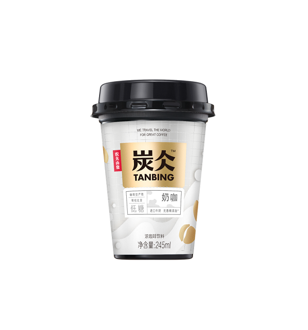 炭仌 杯裝咖啡 低糖奶咖 245ML