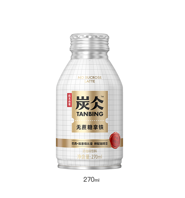 炭仌 濃咖啡飲料 無蔗糖拿鐵 270ML